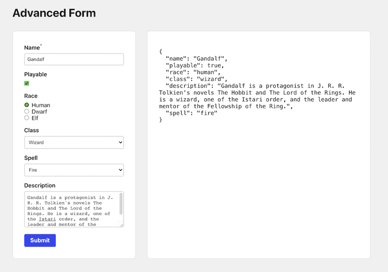 form screenshot