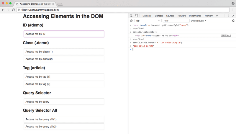 Browser rendering of ID element styling